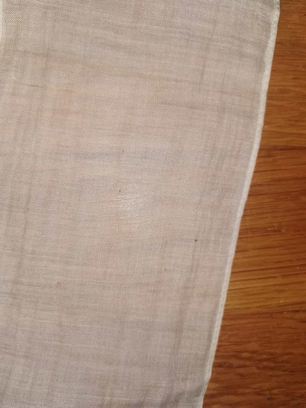 Antique Hand Embroidered Cotton Lappet Scarf: Victorian Head Covering